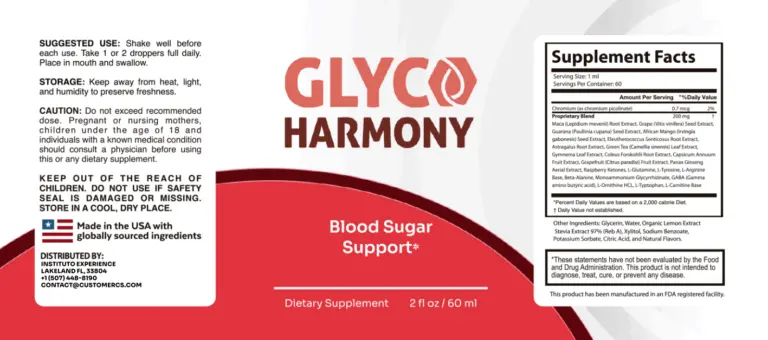 GlycoHarmony Supplement Bottle
